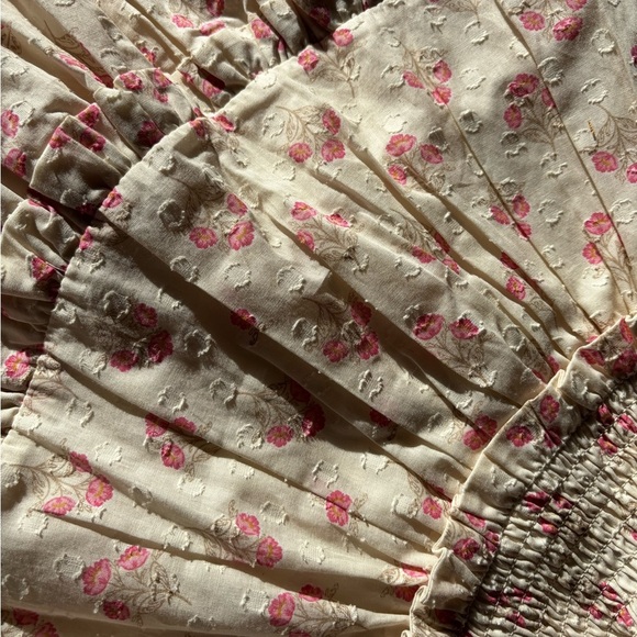 HAPPILY GREY Toddler Girls Floral Casual Sun Dress Cream/Pink Flowers - Picture 4 of 6